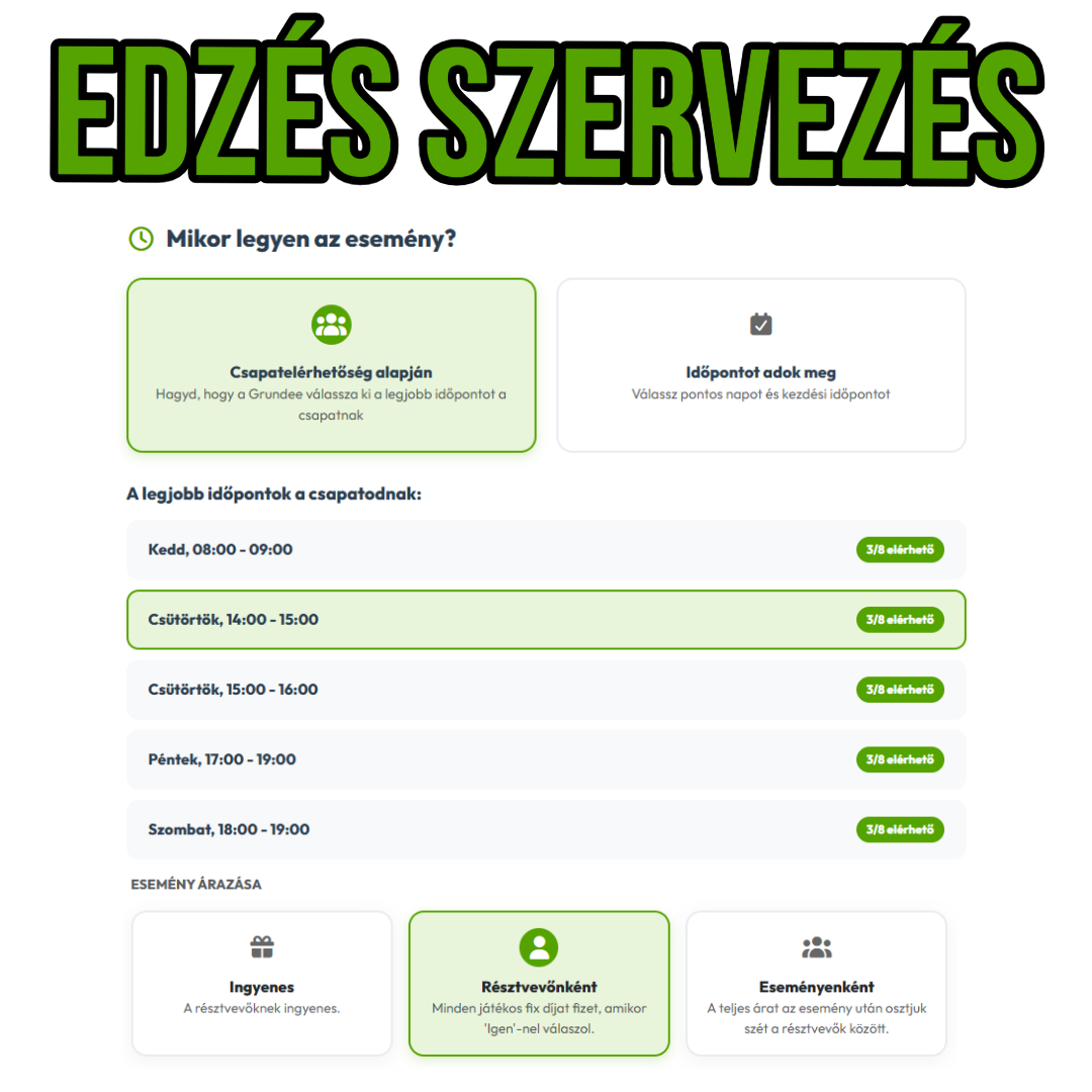 Edzés szervezés